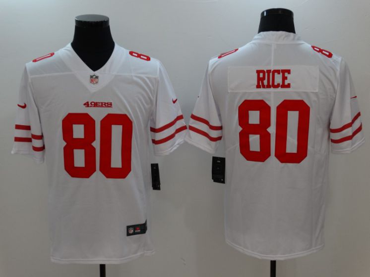 Men San Francisco 49ers #80 Rice White Nike Vapor Untouchable Limited NFL Jerseys